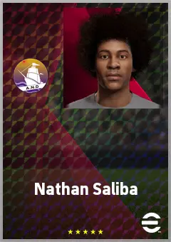 Nathan Saliba eFootball 2026 player card, 71 OVR CMF