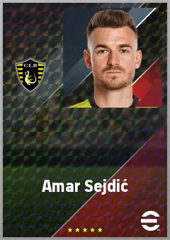 Amar Sejdić eFootball 2026 player card, 70 OVR DMF