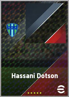 Hassani Dotson eFootball 2026 player card, 71 OVR CMF