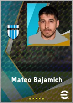 Mateo Bajamich eFootball 2026 player card, 72 OVR CF