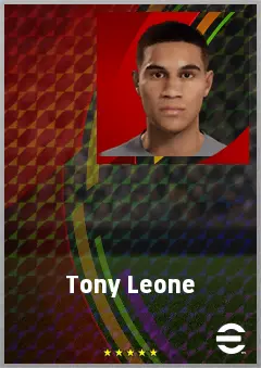 Tony Leone eFootball 2026 player card, 68 OVR CB