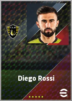 Diego Rossi eFootball 2026 player card, 74 OVR SS