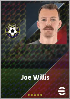 Joe Willis eFootball 2026 player card, 71 OVR GK