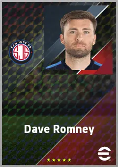 Dave Romney eFootball 2026 player card, 71 OVR CB