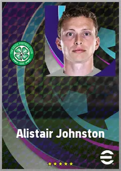 Alistair Johnston eFootball 2026 player card, 74 OVR RB