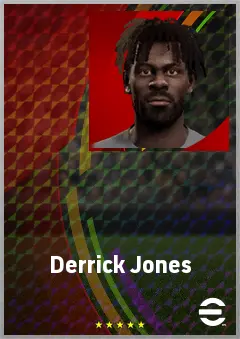 Derrick Jones eFootball 2026 player card, 69 OVR CMF