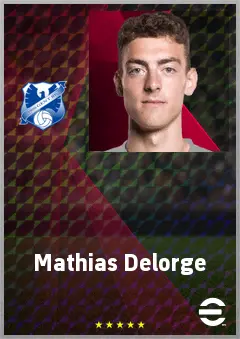 Mathias Delorge eFootball 2026 player card, 69 OVR CMF