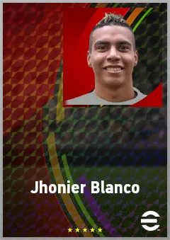 Jhonier Blanco eFootball 2026 player card, 69 OVR CF