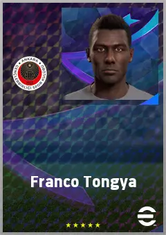 Franco Tongya eFootball 2026 player card, 70 OVR LWF
