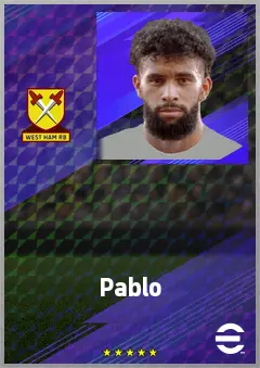 Pablo eFootball 2026 player card, 71 OVR CF