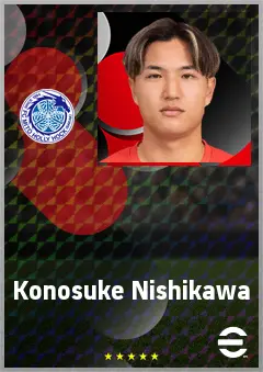 Nishikawa Konosuke eFootball 2026 player card, 68 OVR GK