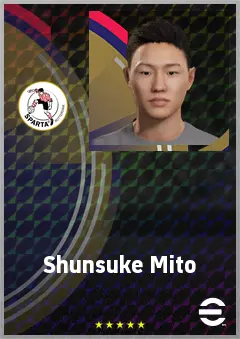 Mito Shunsuke eFootball 2026 player card, 70 OVR LWF