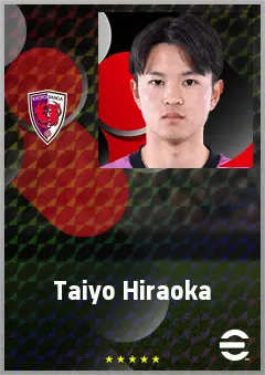 Hiraoka Taiyo eFootball 2026 player card, 67 OVR AMF