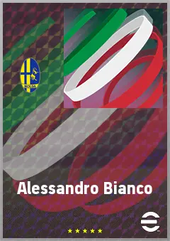 Alessandro Bianco eFootball 2026 player card, 72 OVR CMF