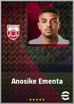 Anosike Ementa eFootball 2026 player card, 69 OVR CF