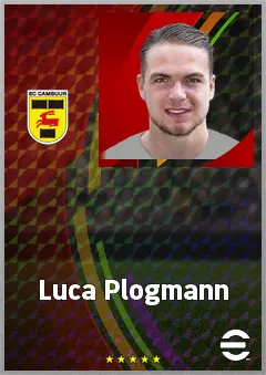 Luca Plogmann eFootball 2026 player card, 68 OVR GK