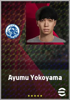 Yokoyama Ayumu eFootball 2026 player card, 66 OVR LWF