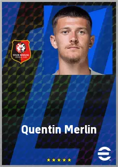 Quentin Merlin eFootball 2026 player card, 74 OVR LB