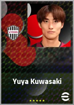 Kuwasaki Yuya eFootball 2026 player card, 68 OVR DMF