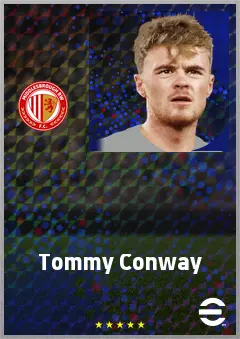 Tommy Conway eFootball 2026 player card, 72 OVR CF