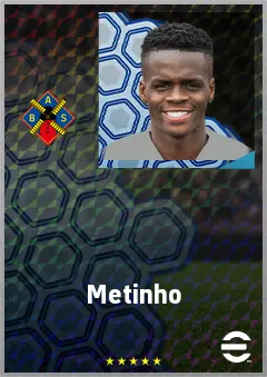 Metinho eFootball 2026 player card, 71 OVR CMF