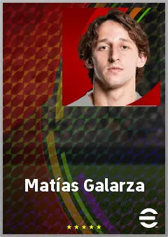 Matías Galarza eFootball 2026 player card, 72 OVR CMF