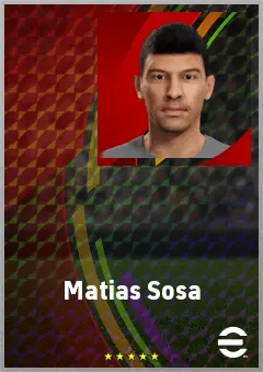 Matias Sosa eFootball 2026 player card, 67 OVR RWF