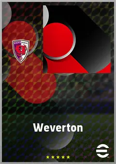 Weverton eFootball 2026 player card, 69 OVR CB