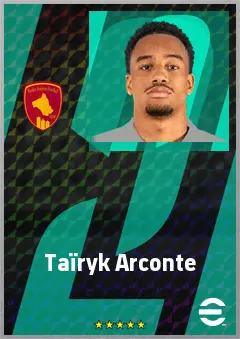 Taïryk Arconte eFootball 2026 player card, 71 OVR CF