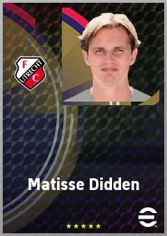 Matisse Didden eFootball 2026 player card, 69 OVR CB