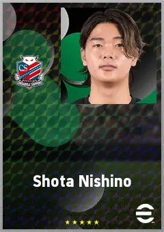 Nishino Shota eFootball 2026 player card, 66 OVR CB