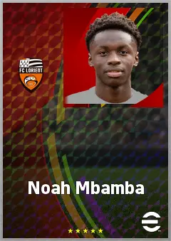 Noah Mbamba eFootball 2026 player card, 69 OVR DMF