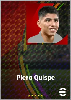 Piero Quispe eFootball 2026 player card, 71 OVR AMF