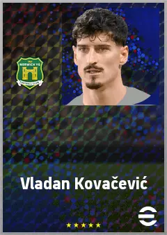Vladan Kovačević eFootball 2026 player card, 73 OVR GK