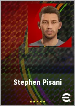 Stephen Pisani eFootball 2026 player card, 64 OVR CMF