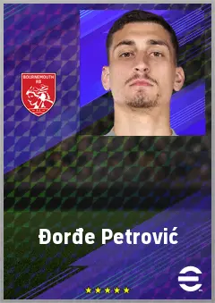 Đorđe Petrović eFootball 2026 player card, 76 OVR GK