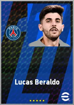 Lucas Beraldo eFootball 2026 player card, 76 OVR CB