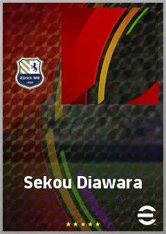 Sekou Diawara eFootball 2026 player card, 66 OVR CF