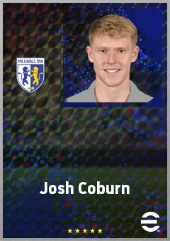 Josh Coburn eFootball 2026 player card, 70 OVR CF