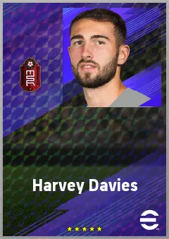 Harvey Davies eFootball 2026 player card, 68 OVR GK