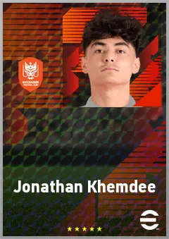 Jonathan Khemdee eFootball 2026 player card, 67 OVR CB