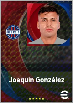 Joaquín González eFootball 2026 player card, 67 OVR RB