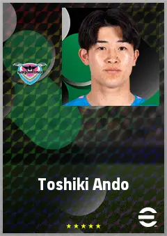 Ando Toshiki eFootball 2026 player card, 62 OVR LB