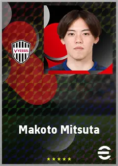 Mitsuta Makoto eFootball 2026 player card, 70 OVR AMF