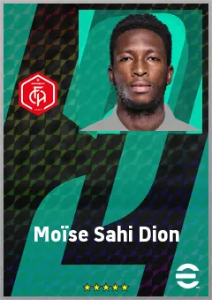 Moïse Sahi Dion eFootball 2026 player card, 70 OVR CF