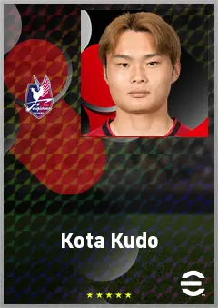 Kudo Kota eFootball 2026 player card, 68 OVR CB