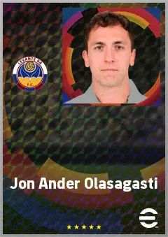Jon Ander Olasagasti eFootball 2026 player card, 72 OVR CMF