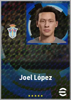 Joel López eFootball 2026 player card, 67 OVR LB