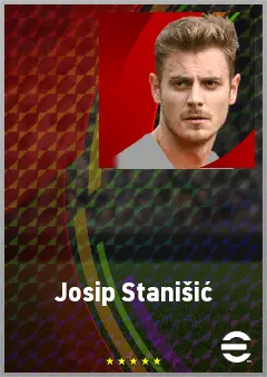 Josip Stanišić eFootball 2026 player card, 76 OVR RB