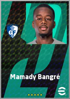 Mamady Bangré eFootball 2026 player card, 67 OVR RMF